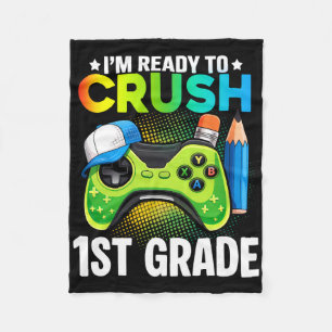 1st Grade Shirts For Boys Video Game Gaming Ck To Fleece Blanket