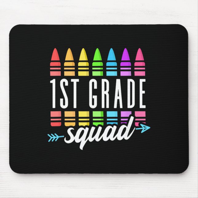 1st Grade Squad Ck To School First Grade Teacher B Mouse Mat (Front)