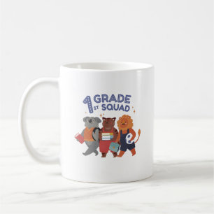 1st Grade Squad Cute Animal Design Coffee Mug