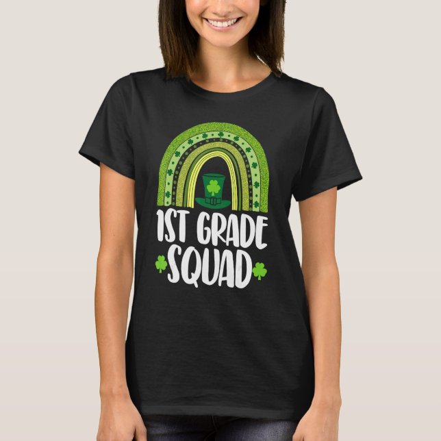 1st Grade Squad School Rainbow Grade  Toodlers Ace T-Shirt (Front)