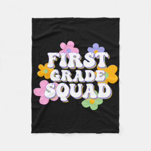 1st Grade Squad Team Back To School Teachers Stude Fleece Blanket