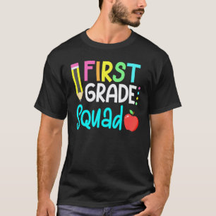 1st Grade Squad Team Crew Back School Graduation T T-Shirt