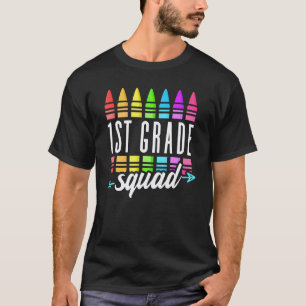 1st Grade Squad Team Crew Graduation Teacher Back T-Shirt