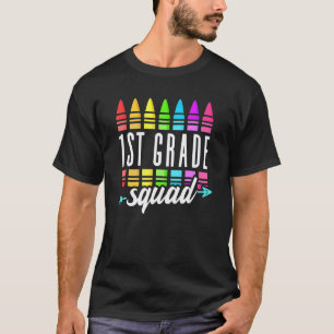 1st Grade Squad Team Crew Graduation Teacher Back T-Shirt