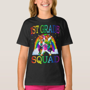 1st Grade Squad Unicorn Back To School T-Shirt
