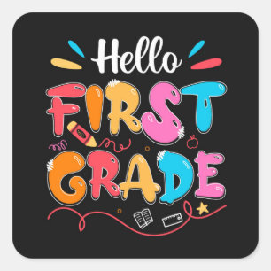 1st Grade Square Sticker