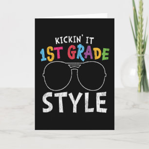 1st Grade Style First Day of School Student Gift Card