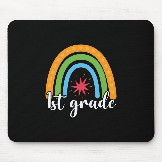 1st Grade Teacher 1st Grade Rainbow Lover Mouse Mat (Front)