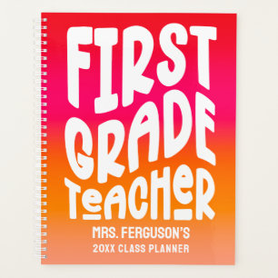 1st Grade Teacher Gradient Class Planner