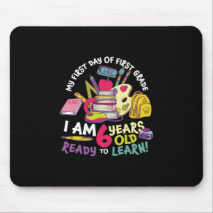 1st Grade Teacher My First Day Of First Grade Mouse Mat