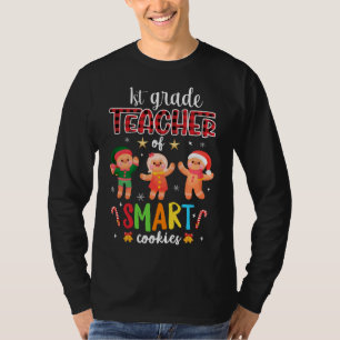 1st Grade Teacher Of Smart Cookies Gingerbread Chr T-Shirt