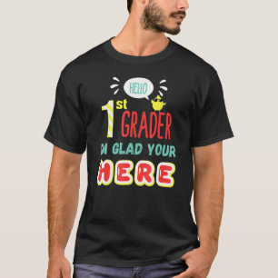 1st Grade Teacher Team Hello 1st First Grader Back T-Shirt