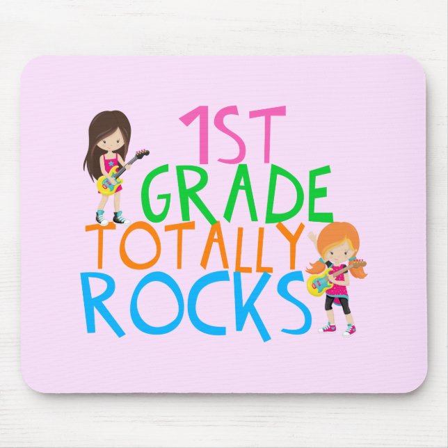 1st Grade Totally Rocks Mouse Mat (Front)