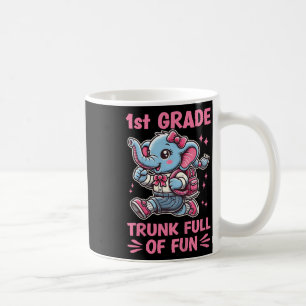 1st Grade Trunk Full Of Fun Cute Elephant Back To  Coffee Mug