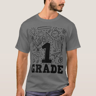 1st Grade Typography Team 1st Grade Back To School T-Shirt