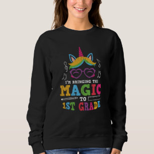 1st Grade Unicorn Back to School First Day Kids Sweatshirt