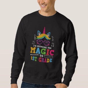 1st Grade Unicorn Back to School First Day Kids Sweatshirt