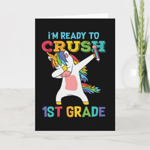 1st Grade Unicorn First Day of School Student Gift Card