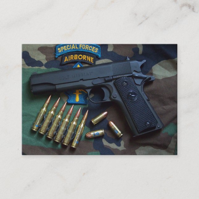 1st green berets special forces group trading card (Front)