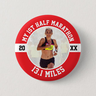 1st Half Marathon Runner First Running Beginner 6 Cm Round Badge
