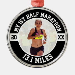 1st Half Marathon Runner First Running Beginner Metal Tree Decoration