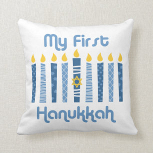 1st Hanukkah Candles Cushion