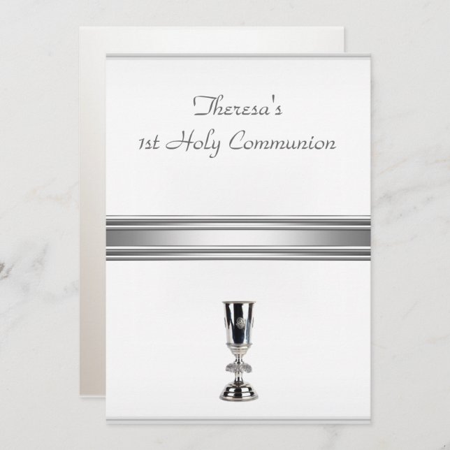1st Holy Communion Party Invitation (Front/Back)
