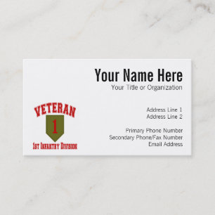 1st ID Vet - College Style Business Card