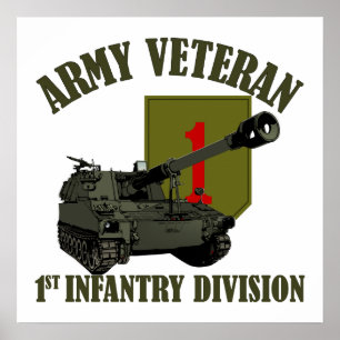1st ID Veteran - M109 Howitzer Poster