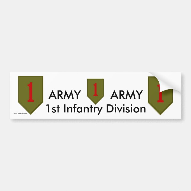 1st Inf Div bs/1 Bumper Sticker (Front)
