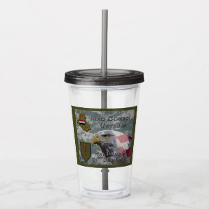:  1st Infantry Div Iraq Combat Veteran Acrylic Tumbler