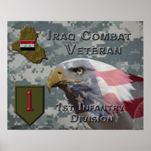 1st Infantry Div Iraq Combat Veteran Poster