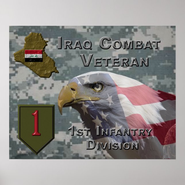 1st Infantry Div Iraq Combat Veteran Poster (Front)
