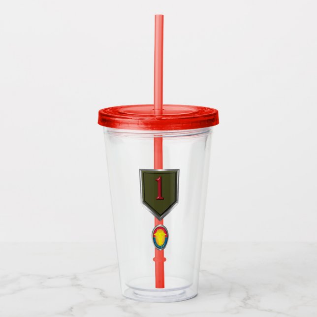 1st Infantry Division  Acrylic Tumbler (Front)