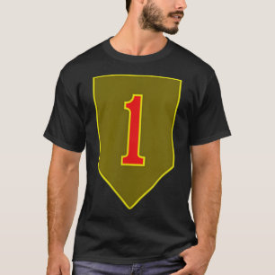 1st Infantry Division Army Military Veteran Patch T-Shirt