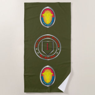 1st Infantry Division  Beach Towel