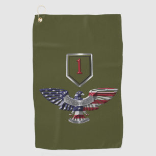 1st Infantry Division “Big Red One” Eagle Golf Towel