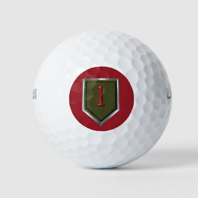 1st Infantry Division “Big Red One”  Golf Balls (Front)