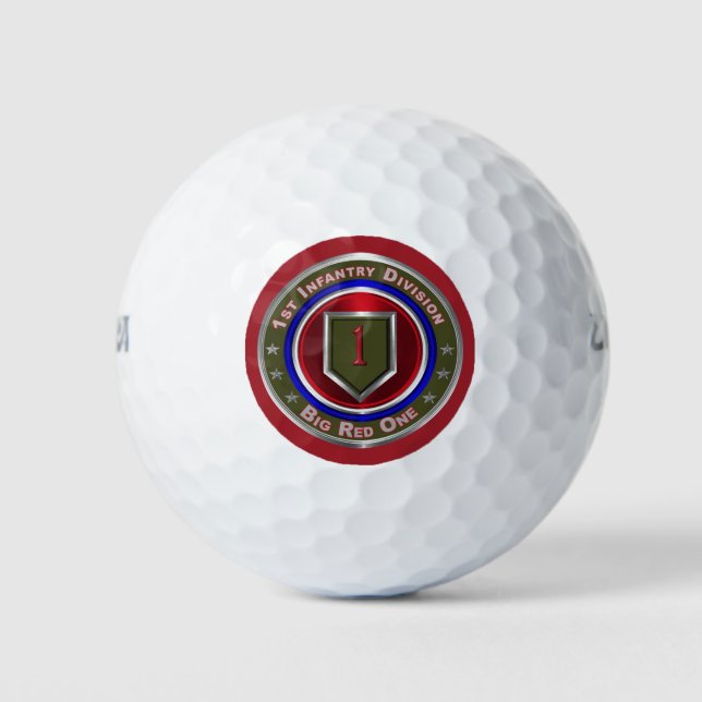 1st Infantry Division “Big Red One”  Golf Balls (Front)