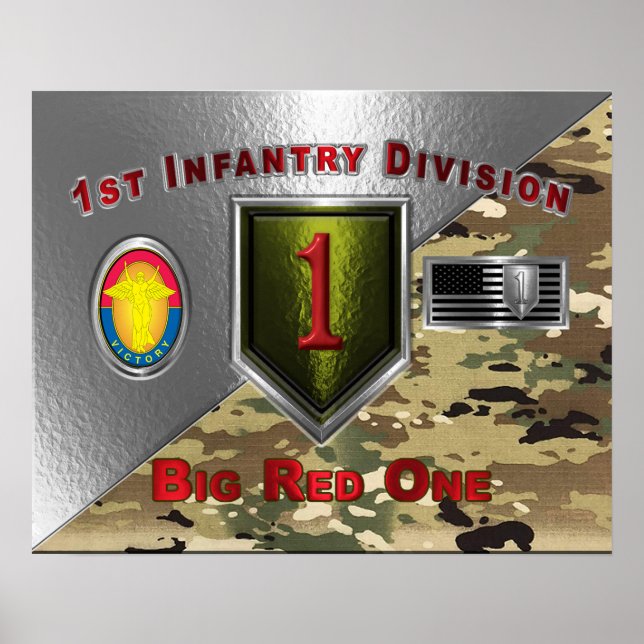 1st Infantry Division “Big Red One”  Poster (Front)