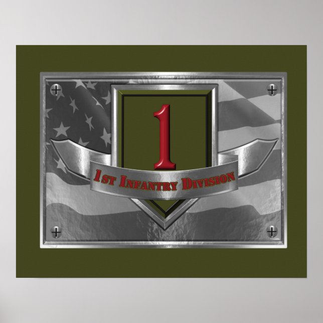 1st Infantry Division “Big Red One”   Poster (Front)