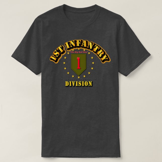 1st Infantry Division Big Red One T-Shirt (Design Front)