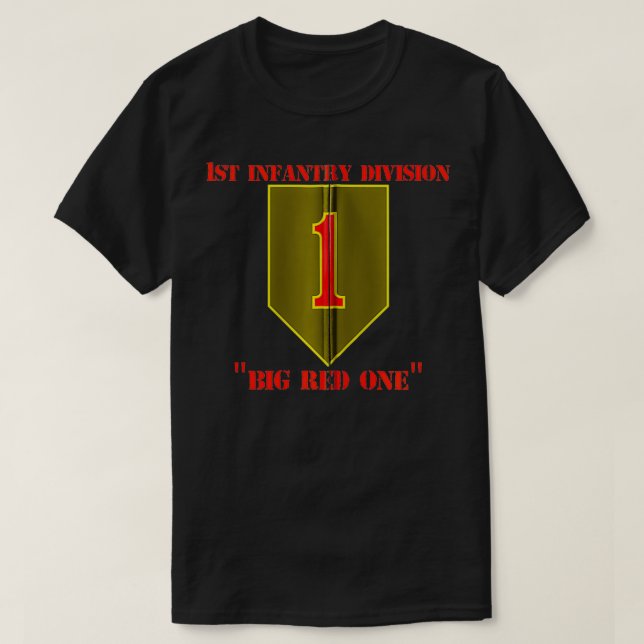 1st Infantry Division Big Red One U T-Shirt (Design Front)