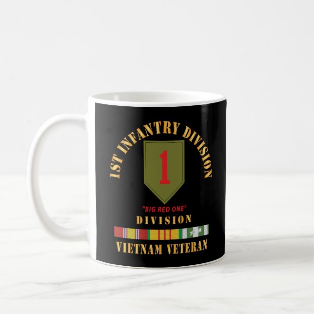 1st Infantry Division - Big Red One - Vietnam Vet Coffee Mug (Left)