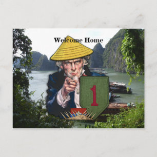 1st infantry division nam patch postcard