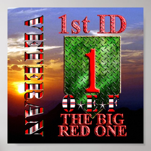 1st Infantry Division OEF VETERAN Poster (Front)
