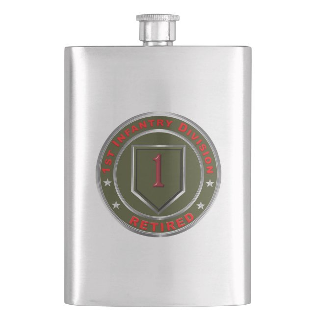 1st Infantry Division Retired Hip Flask (Front)