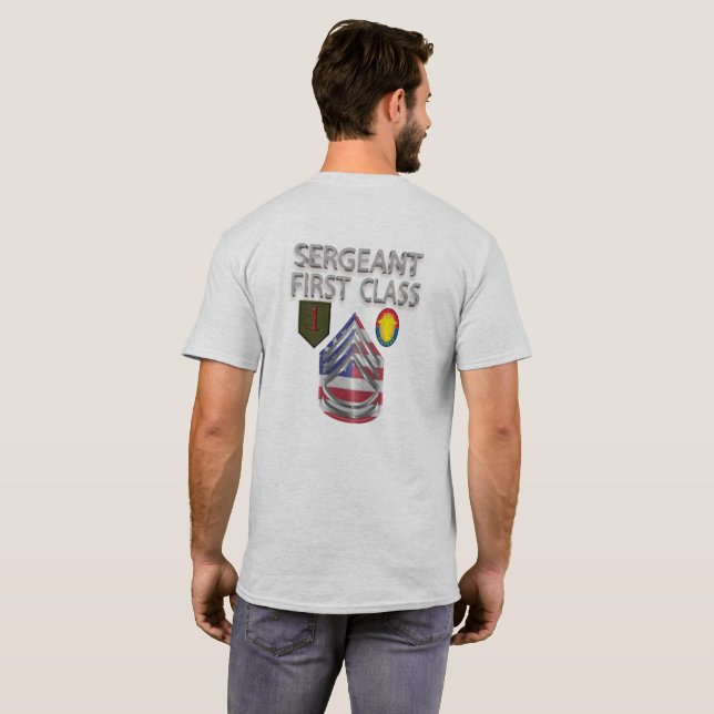 1st Infantry Division Sergeant First Class T-Shirt (Back Full)