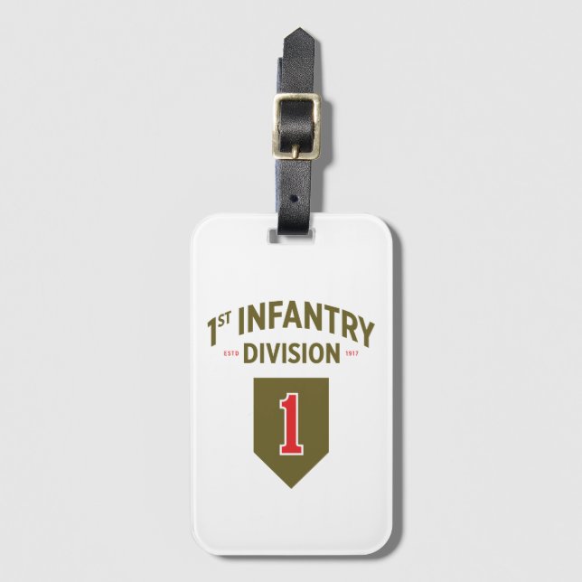 1st Infantry Division United States Military Luggage Tag (Front Vertical)