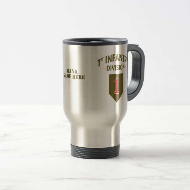1st Infantry Division United States Military Travel Mug (Front Right)